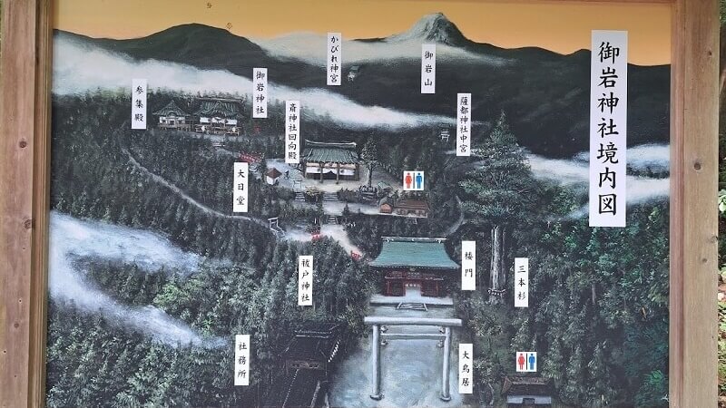 御岩神社境内図